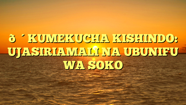 🔴KUMEKUCHA KISHINDO: UJASIRIAMALI NA UBUNIFU WA SOKO