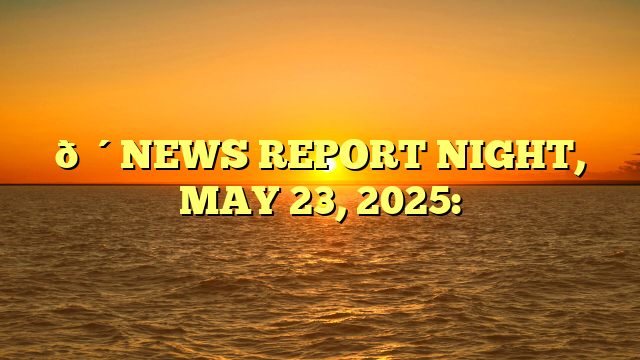 🔴NEWS REPORT NIGHT, MAY 23, 2025: