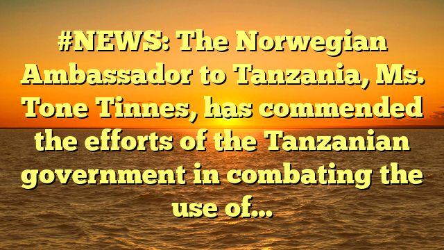 #NEWS: The Norwegian Ambassador to Tanzania, Ms. Tone Tinnes, has commended the efforts of the Tanzanian government in combating the use of…