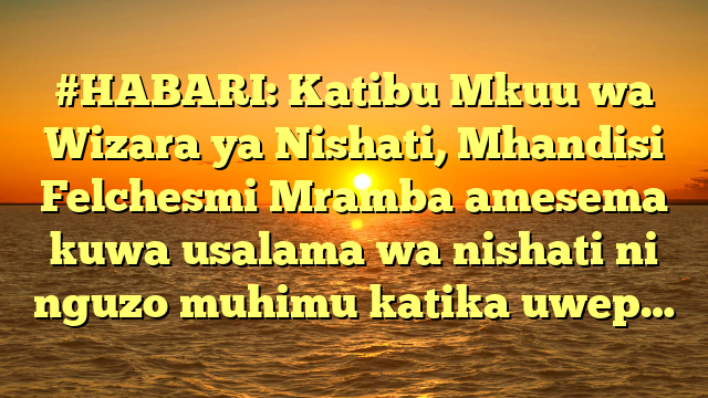 #HABARI: Katibu Mkuu wa Wizara ya Nishati, Mhandisi Felchesmi Mramba amesema kuwa usalama wa nishati ni nguzo muhimu katika uwep…