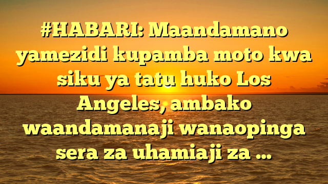 #HABARI: Maandamano yamezidi kupamba moto kwa siku ya tatu huko Los Angeles, ambako waandamanaji wanaopinga sera za uhamiaji za …