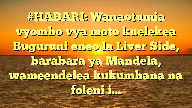 #HABARI: Wanaotumia vyombo vya moto kuelekea Buguruni eneo la Liver Side, barabara ya Mandela, wameendelea kukumbana na foleni i…