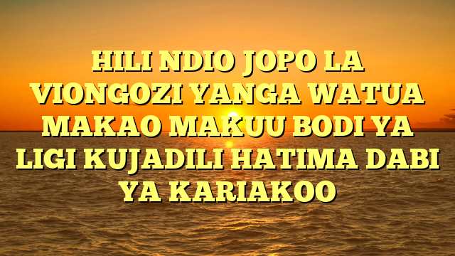 HILI NDIO JOPO LA VIONGOZI YANGA WATUA MAKAO MAKUU BODI YA LIGI KUJADILI HATIMA DABI YA KARIAKOO