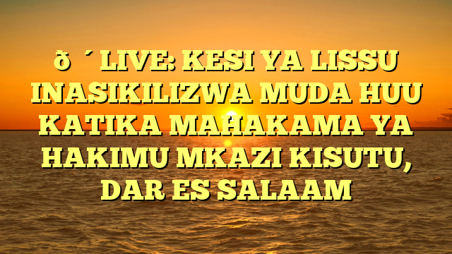 🔴LIVE: KESI YA LISSU INASIKILIZWA MUDA HUU KATIKA MAHAKAMA YA HAKIMU MKAZI KISUTU, DAR ES SALAAM