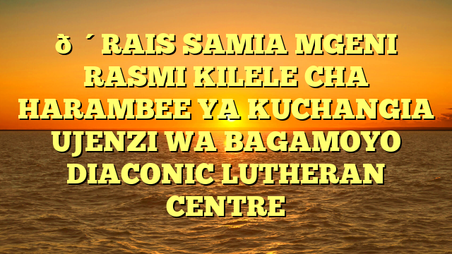 🔴RAIS SAMIA MGENI RASMI KILELE CHA HARAMBEE YA KUCHANGIA UJENZI WA BAGAMOYO DIACONIC LUTHERAN CENTRE