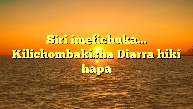 Siri imefichuka… Kilichombakisha Diarra hiki hapa