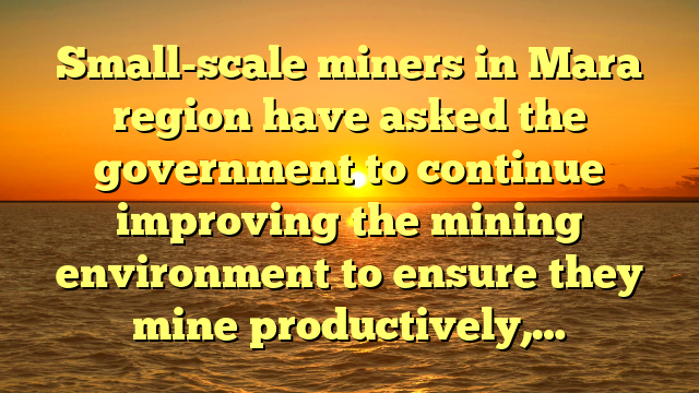 Small-scale miners in Mara region have asked the government to continue improving the mining environment to ensure they mine productively,…