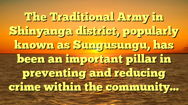 The Traditional Army in Shinyanga district, popularly known as Sungusungu, has been an important pillar in preventing and reducing crime within the community…