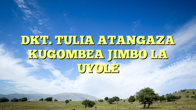 DKT. TULIA ATANGAZA KUGOMBEA JIMBO LA UYOLE