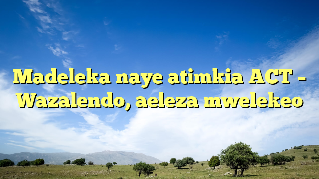 Madeleka naye atimkia ACT – Wazalendo, aeleza mwelekeo