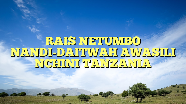 RAIS NETUMBO NANDI-DAITWAH AWASILI NCHINI TANZANIA