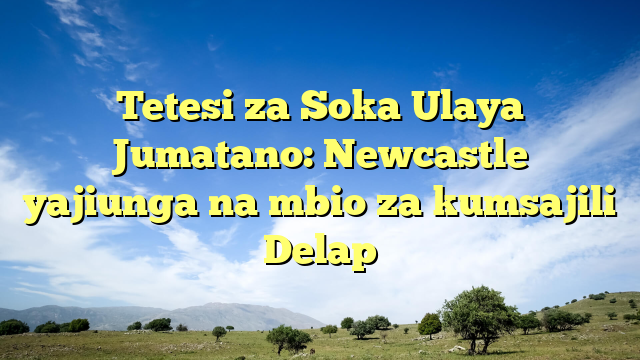 Tetesi za Soka Ulaya Jumatano: Newcastle yajiunga na mbio za kumsajili Delap