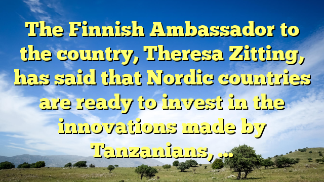The Finnish Ambassador to the country, Theresa Zitting, has said that Nordic countries are ready to invest in the innovations made by Tanzanians, …