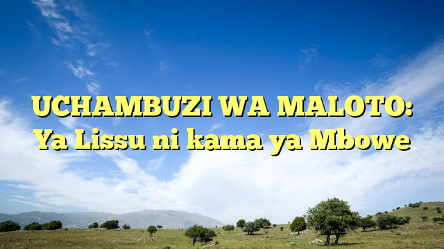 UCHAMBUZI WA MALOTO: Ya Lissu ni kama ya Mbowe