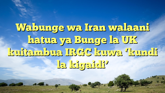 Wabunge wa Iran walaani hatua ya Bunge la UK kuitambua IRGC kuwa ‘kundi la kigaidi’