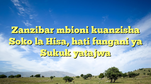 Zanzibar mbioni kuanzisha Soko la Hisa, hati fungani ya Sukuk yatajwa