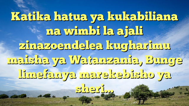 Katika hatua ya kukabiliana na wimbi la ajali zinazoendelea kugharimu maisha ya Watanzania, Bunge limefanya marekebisho ya sheri…