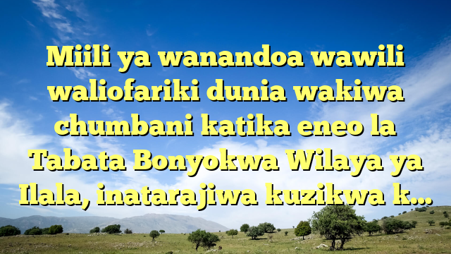 Miili ya wanandoa wawili waliofariki dunia wakiwa chumbani katika eneo la Tabata Bonyokwa Wilaya ya Ilala, inatarajiwa kuzikwa k…